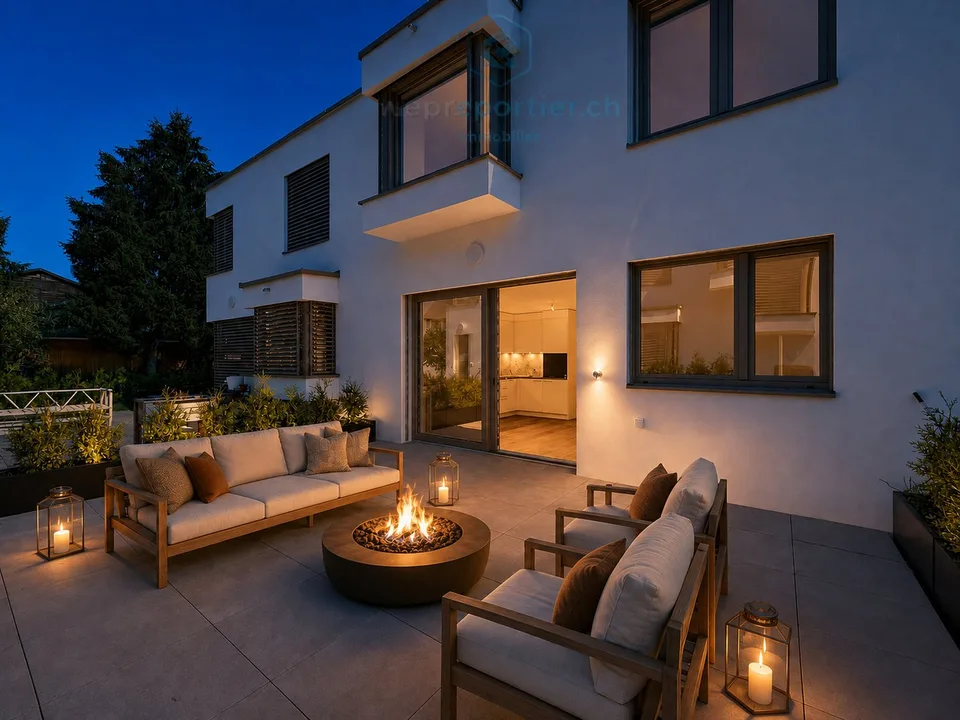 Villa contemporaine neuve en pignon avec jardin - disponible de suite