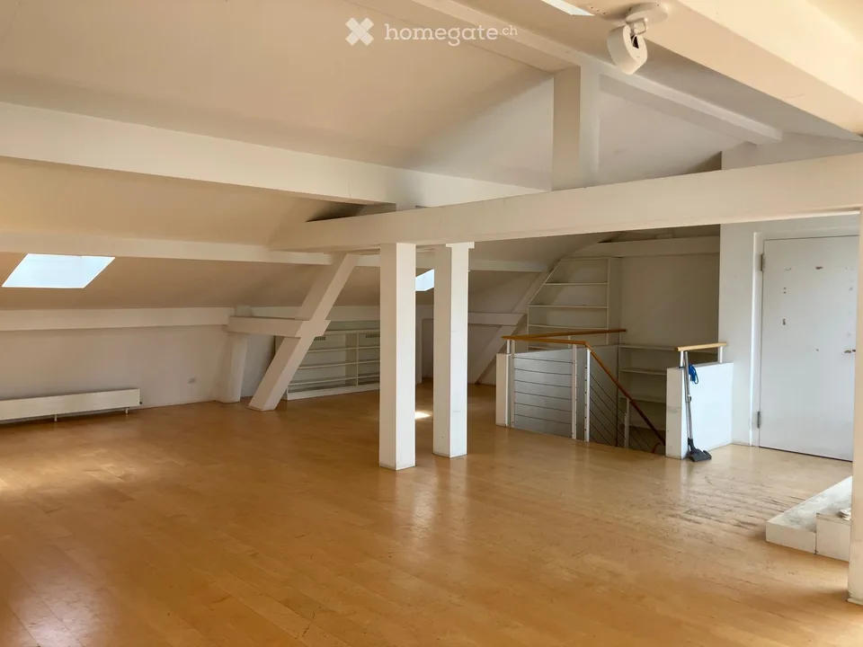 Befristet bis 31.08.27 - Dachwohnung mit Terrasse im Herzen von Zürich – 1 Zimmer, 135.8 m² (Loft)