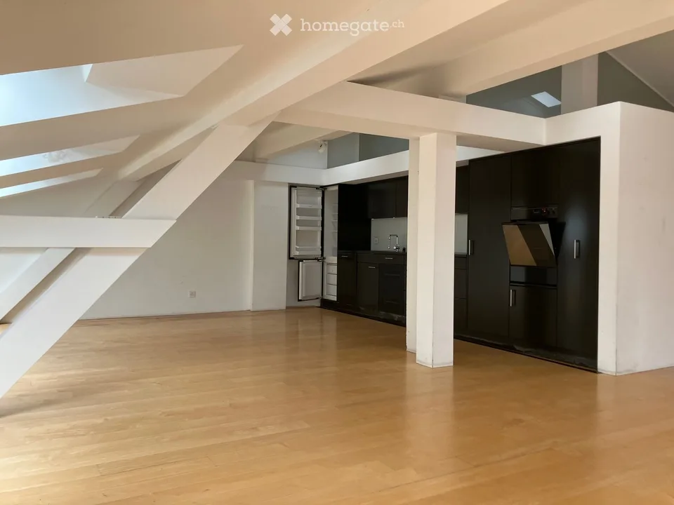 Befristet bis 31.08.27 - Dachwohnung mit Terrasse im Herzen von Zürich – 1 Zimmer, 135.8 m² (Loft)