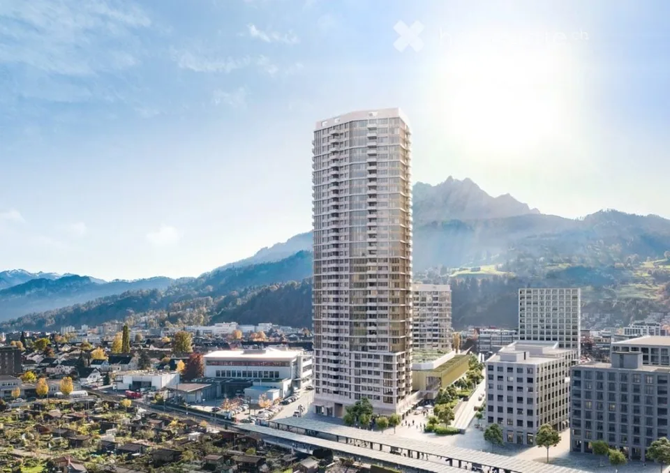 Moderne 2.5-Zimmer-Wohnung im 9. Stock des Pilatus Towers