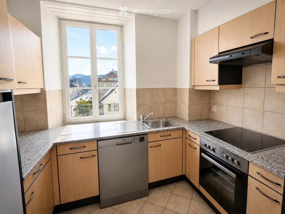 Schönes 3-Zimmer-Apartment mit viel Licht im Zentrum von Le Locle