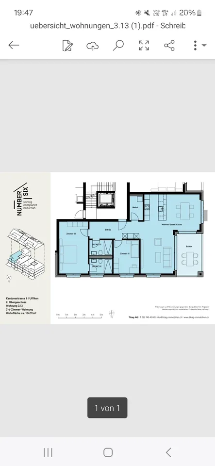3.5 Zimmer Wohnung / Zweitbezug