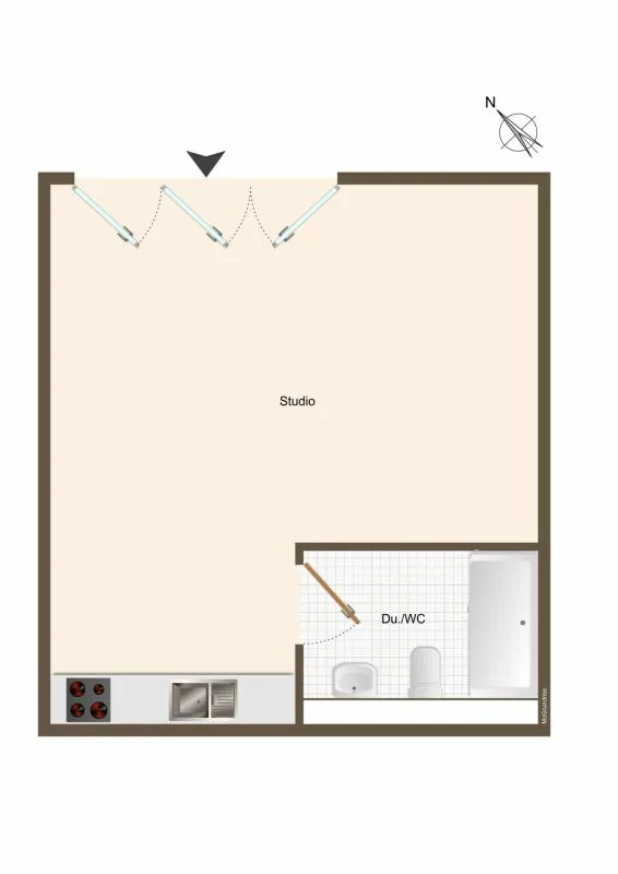 Modern 1.5 room city apartment in Winterthur