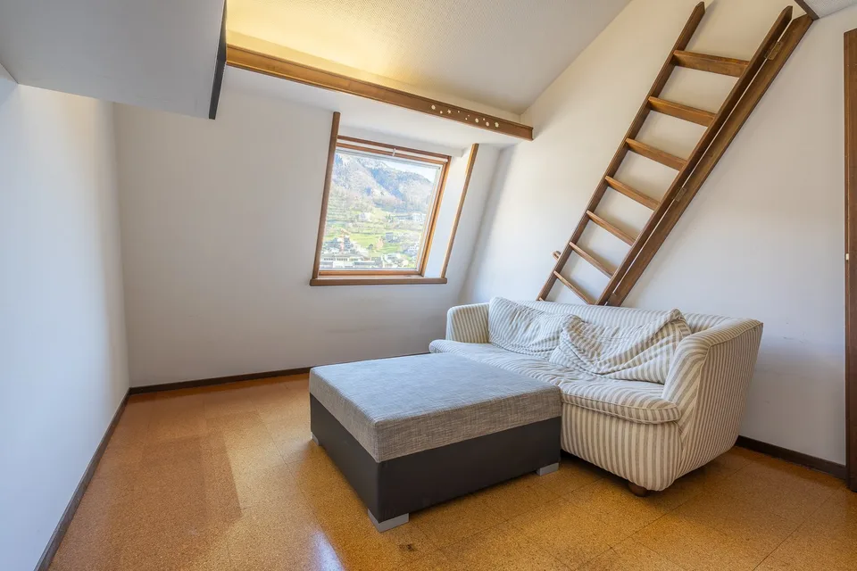 Spacious attic apartment with private lift and sunny terrace in Naters
