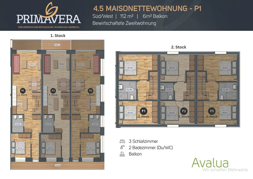 Maisonette 4,5 locali come seconda casa gestita a Saas-Grund – Costruzione nuova 2026 | WHG P1