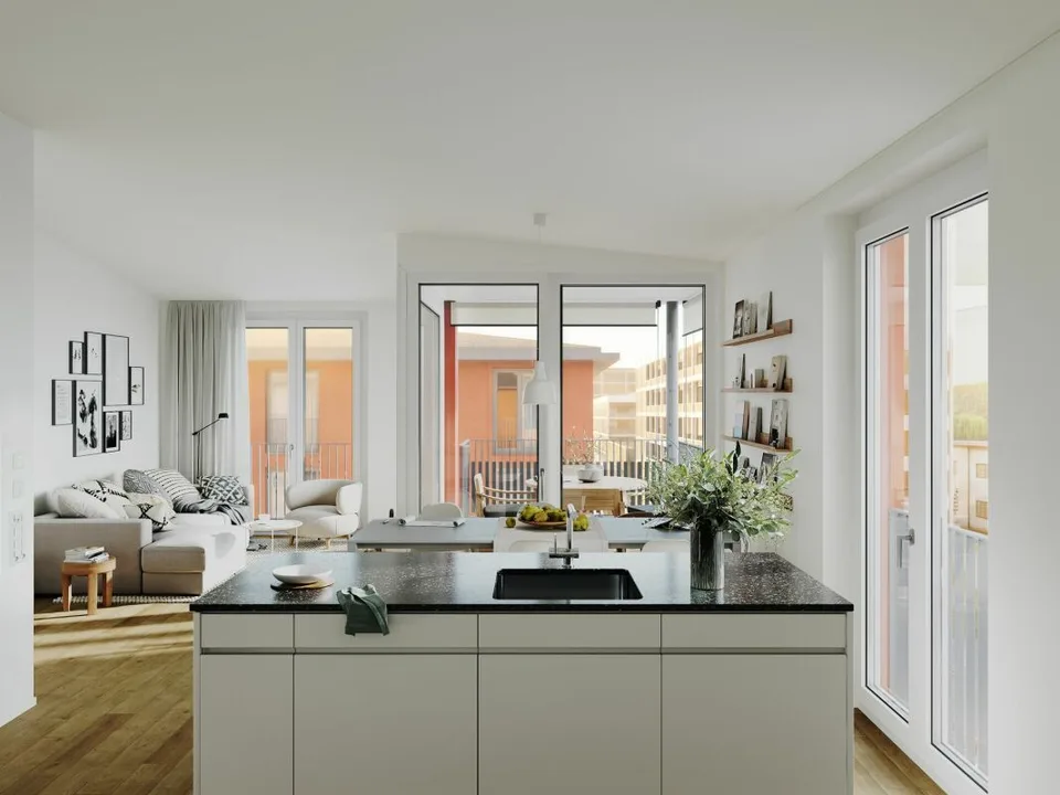 Appartement en propriété de 3,5 pièces à Aebiguet au bord du ruisseau - Vivre spacieusement dans un emplacement idéal à Burgdorf