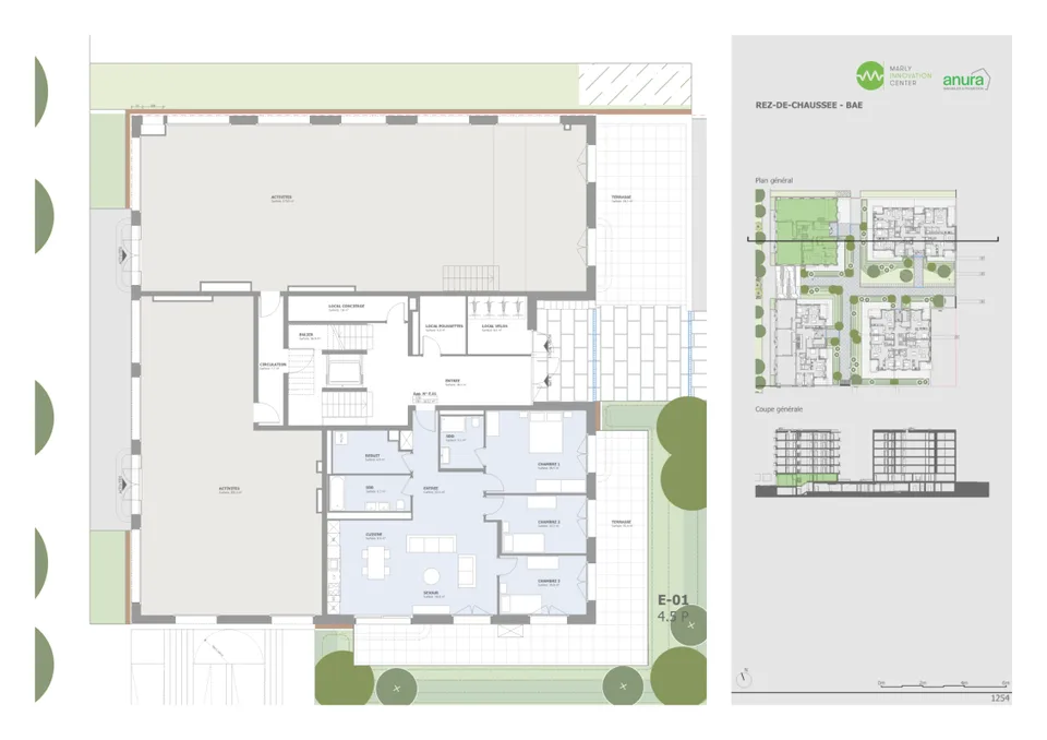 Prairie 2 - Gewerbeflächen von 82 m2 bis 171 m2 im Erdgeschoss