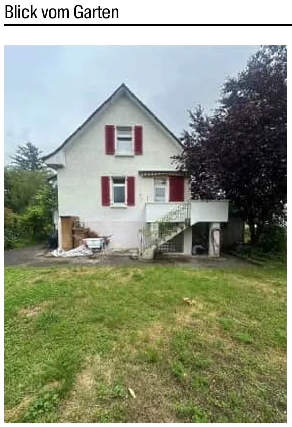 Freistehendes 4.5 Zimmer-Einfamilienhaus mit grossem Garten an zentraler Lage in Reinach
