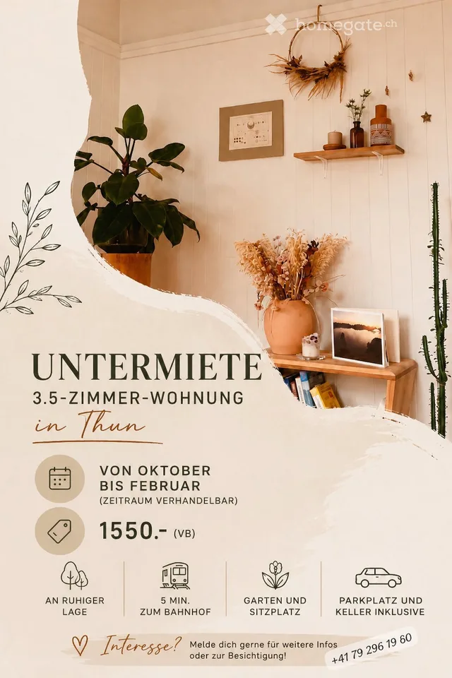 Wohnung zur Untermiete