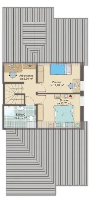 Appartamento maisonnette di 4,5 locali luminoso con balcone a Glattfelden