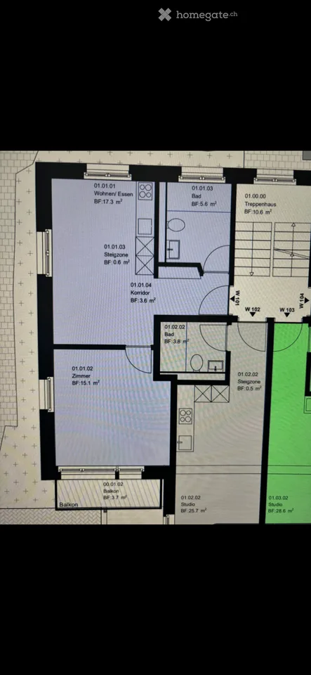 Moderne 2.5-Zimmer-Neubauwohnung mit Balkon in Bülach