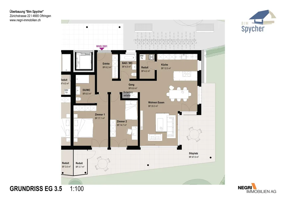 *** Nouveau Bâtiment *** Appartement attractif de 3,5 pièces aux normes de propriétaire à emplacement central