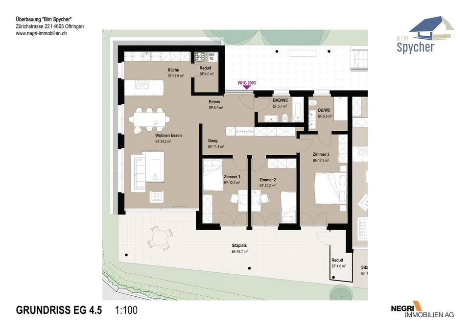*** New Building *** Attractive 4.5 room apartment in owner-occupier standard at central location