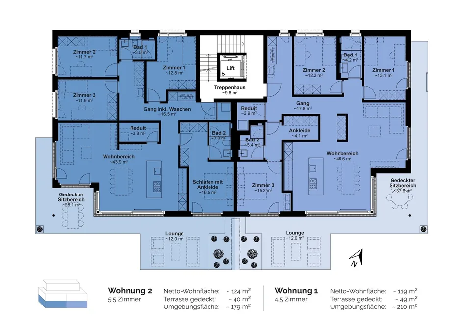 Attraktive 4.5-Zimmer-Neubauwohnung in Oberdorf – Foto 8 von 12