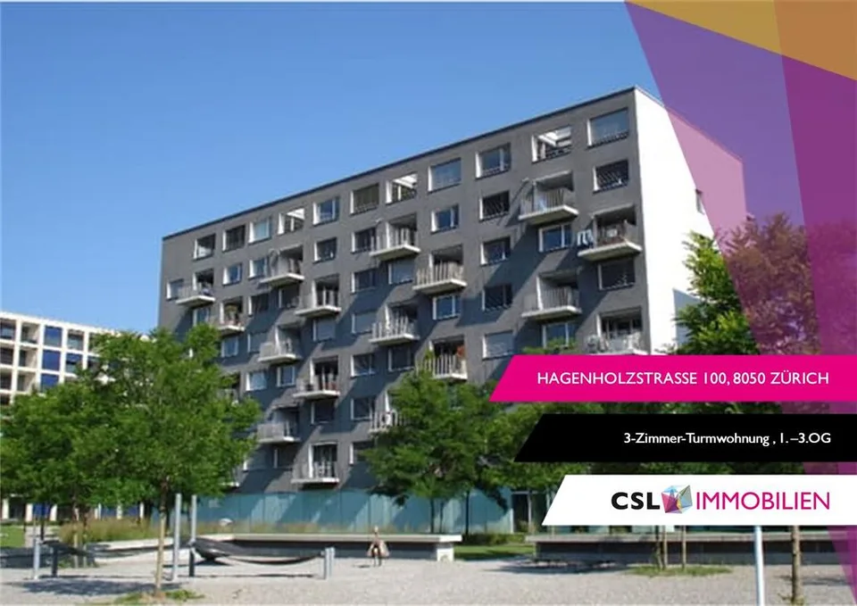Charmante 3-Zimmer-Turmwohnung in Zürich Oerlikon