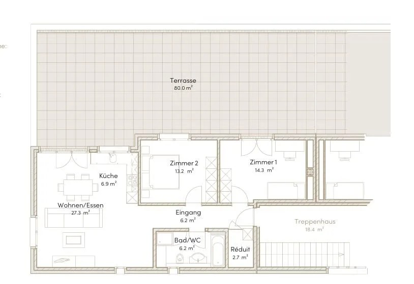 3.5 Room Attic Apartment