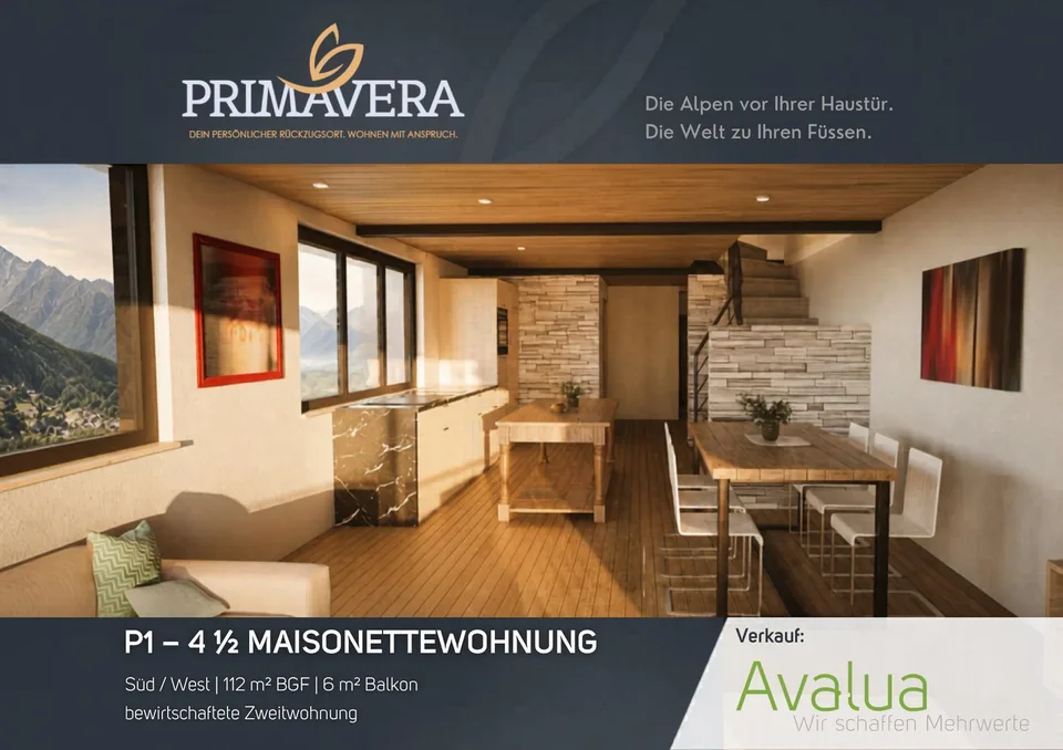 Exklusive 6.5-Zimmer-Attikawohnung in Saas-Grund