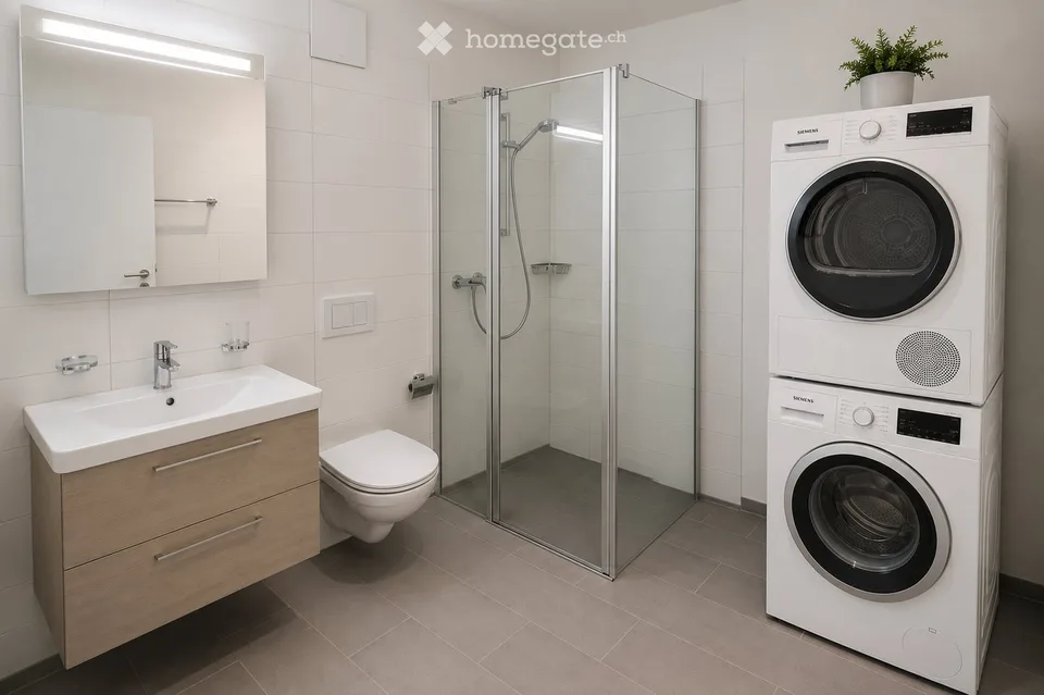 Bright 4.5-room apartment with balcony and beautiful view in Ossingen