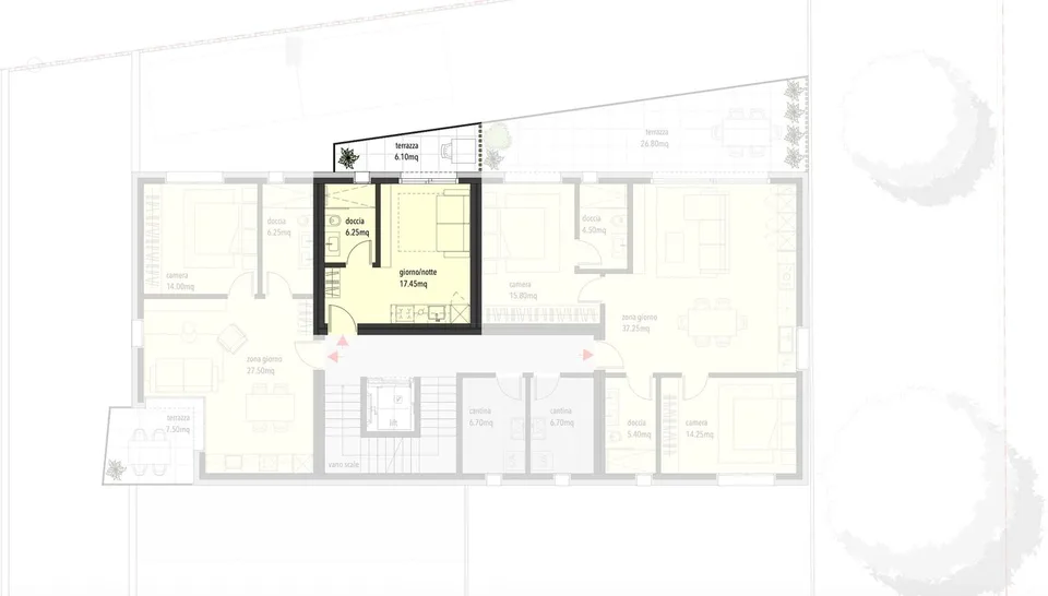 Moderno appartamento di 1.5 locali con terrazza – Nuova Residenza AGLA, Bellinzona