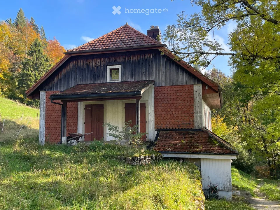 Ferme de caractère à Val-de-Travers – 300 m² habitable, 2 appartements, cadre verdoyant et paisible