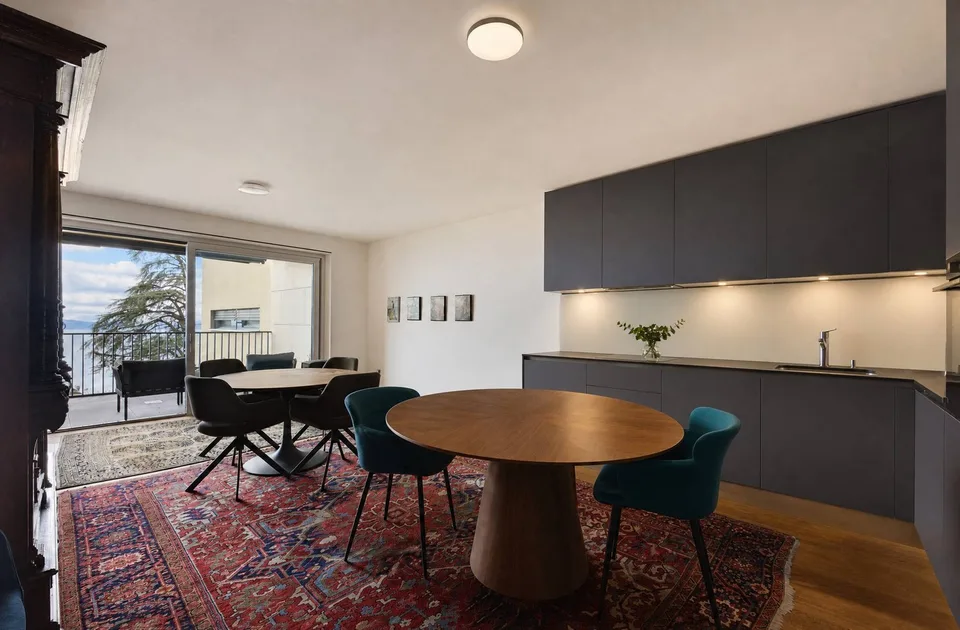 Beautiful recent 3.5-room apartment with large balcony and lake view