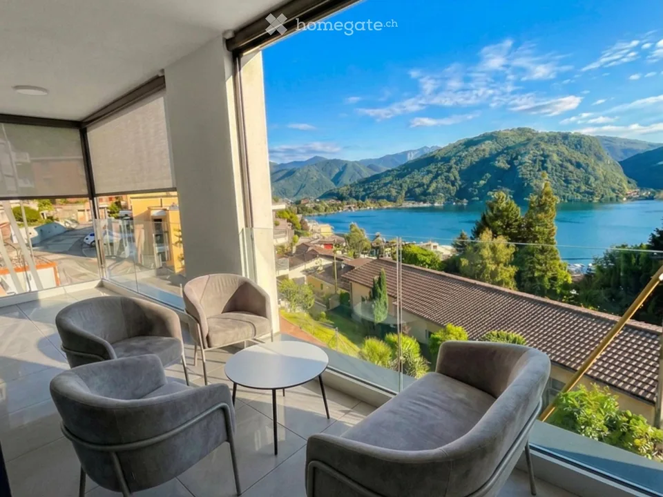 Penthouse de luxe avec vue panoramique à Ponte Tresa – Nouvelle construction 2026