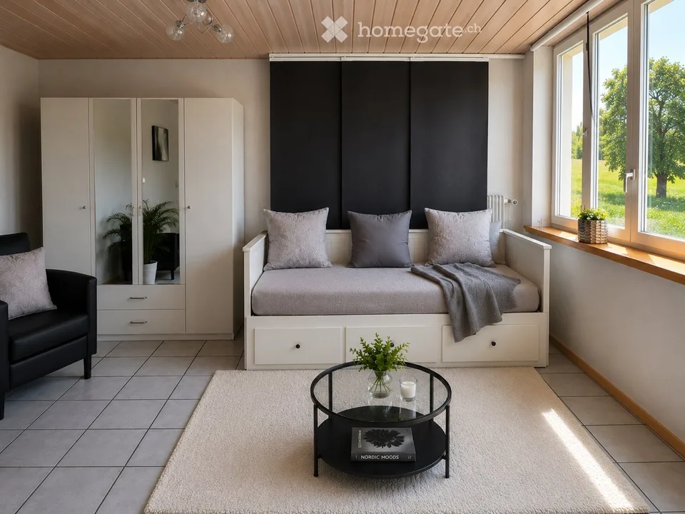 À louer à Gumefens  Charmant studio meublé d'env. 30 m²