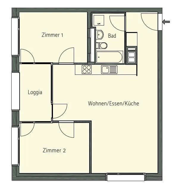 3.5-room apartment in Citygate – photo 6 of 6