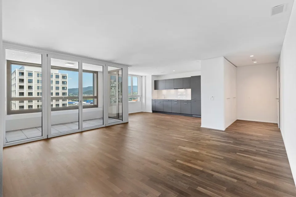 Au-dessus des toits de la vallée de la Limmat – Appartement exclusif de 2,5 pièces avec loggia et vue panoramique