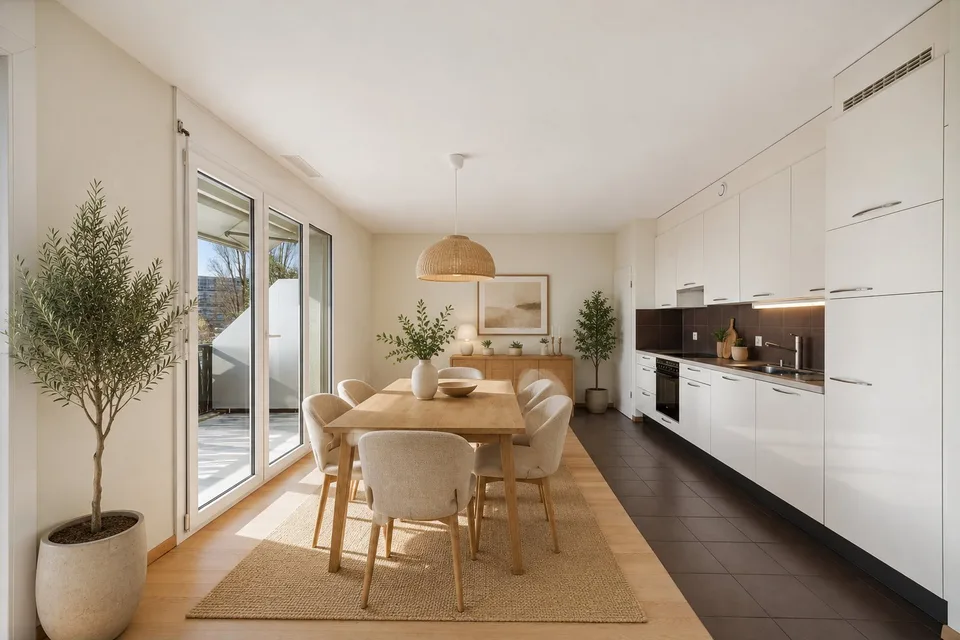 Exclusivité : attique traversant de 5 pièces avec généreuse terrasse et balcon