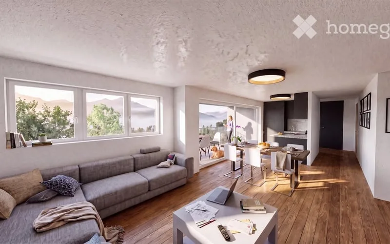 Neue 3.5-Zimmer-Wohnung mit Aussicht und Balkon in Réchy