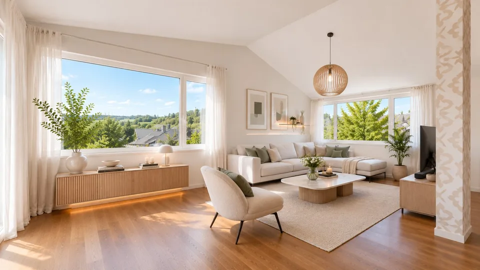 Maison moderne avec vue sur le lac