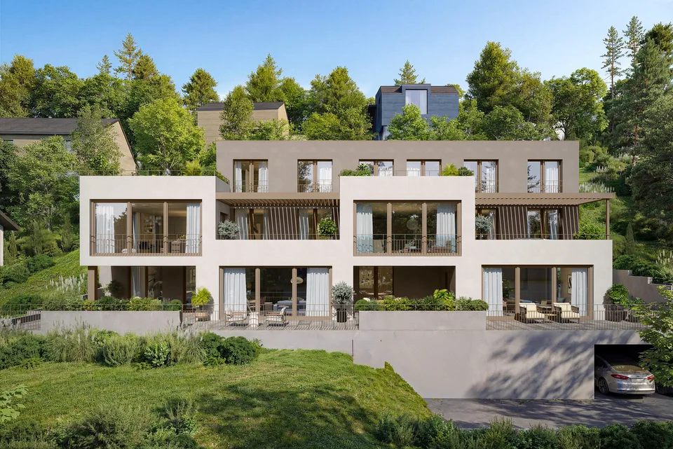 Nouveau bâtiment dans un emplacement attractif en pente 3.5 appartement de jardin Seon