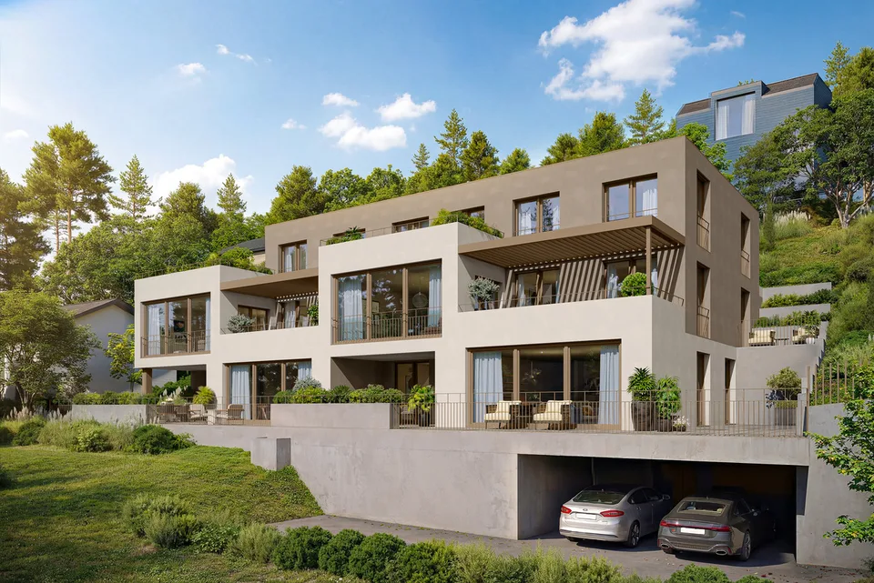 Neubau an attraktiver Hanglage 3.5 Gartenwohnung Seon