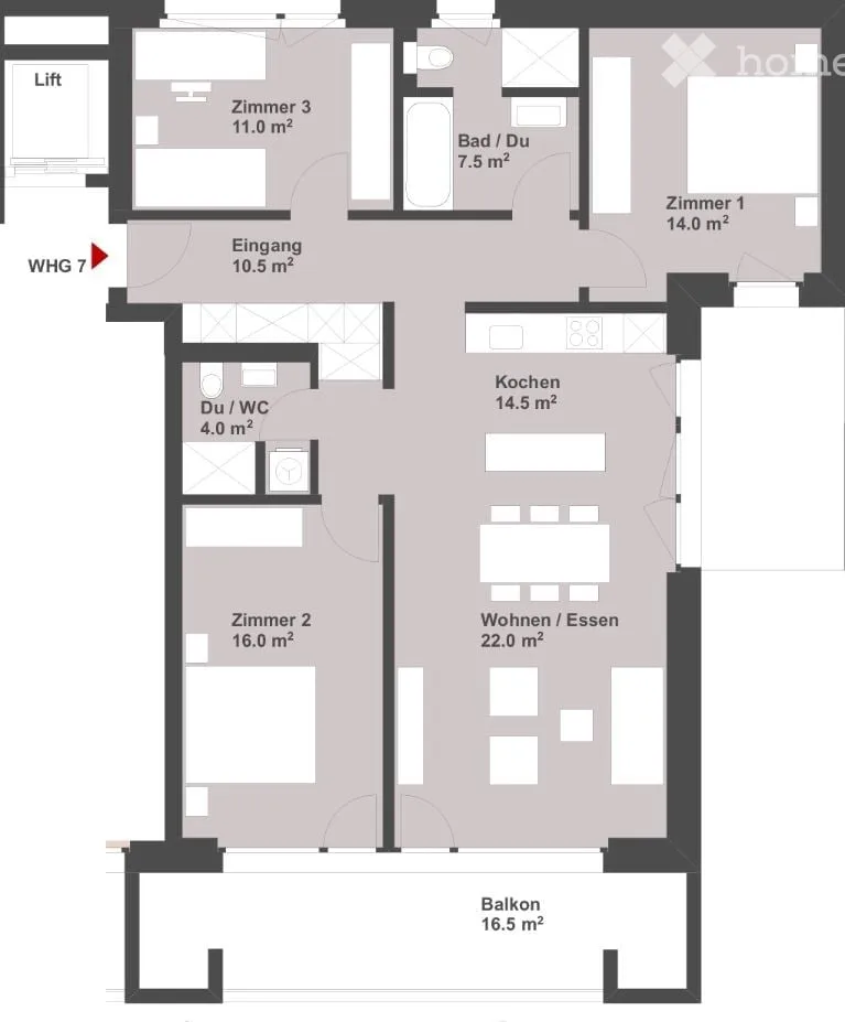Modern 4.5-room apartment in Eschenbach SG – Quiet, bright and comfortable