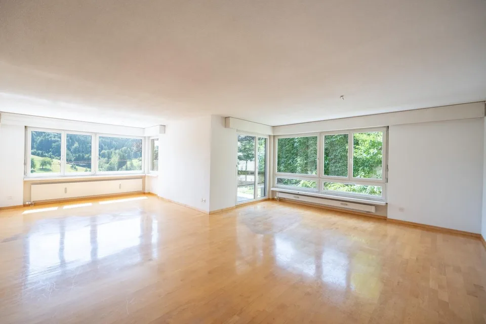 Spacious living area, private garden, fair price