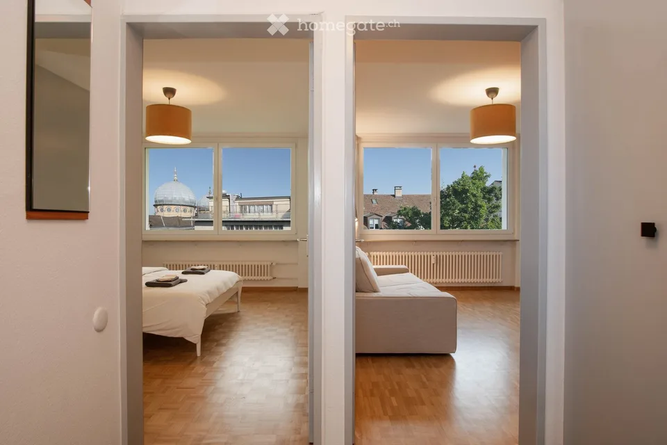 Helle 2.5-Zimmer-Wohnung mit Balkon und schöner Aussicht in Basel