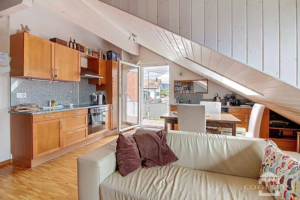 Duplex-Wohnung mit Blick auf den See und die Alpen