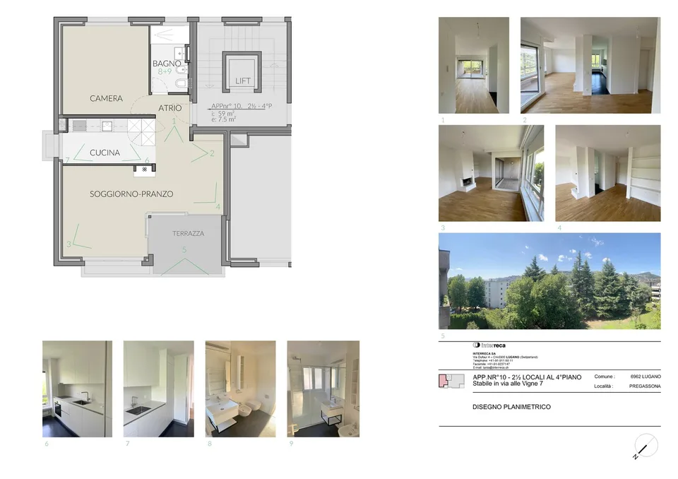 Helles und modernes 2.5-Zimmer-Apartment mit Balkon in Lugano-Pregassona – Foto 10 von 10