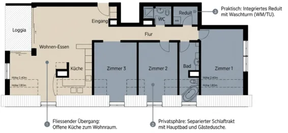 Delizioso appartamento di 4,5 locali in mansarda con vista panoramica a Uitikon