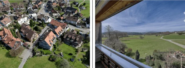 Delizioso appartamento di 4,5 locali in mansarda con vista panoramica a Uitikon