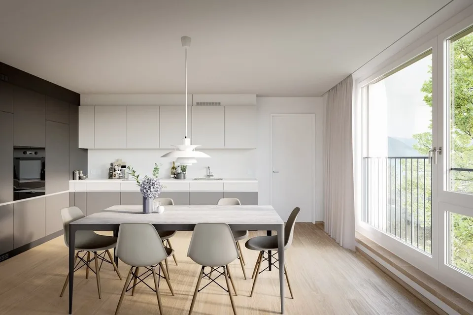Moderne 2.5 Zimmerwohnung mit grosszügigem Balkon an zentraler Lage.
