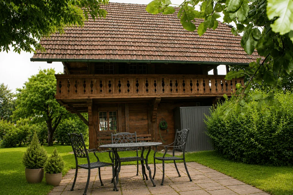 Wo Charme zuhause ist – Spycherflair mit idyllischem Garten