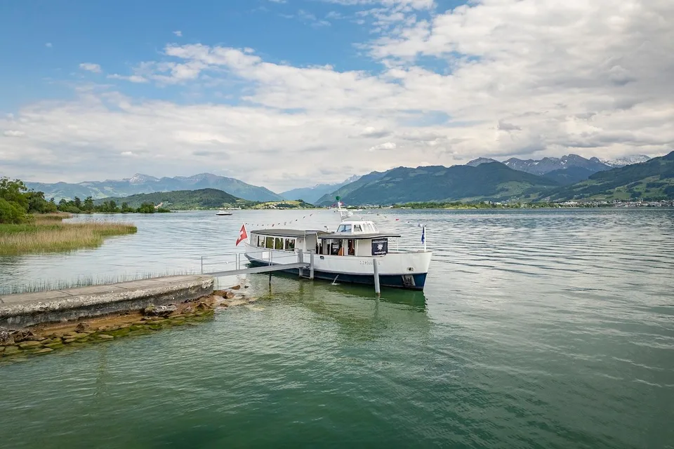 Historical Passenger Ship with Boat Place at Lake Zurich