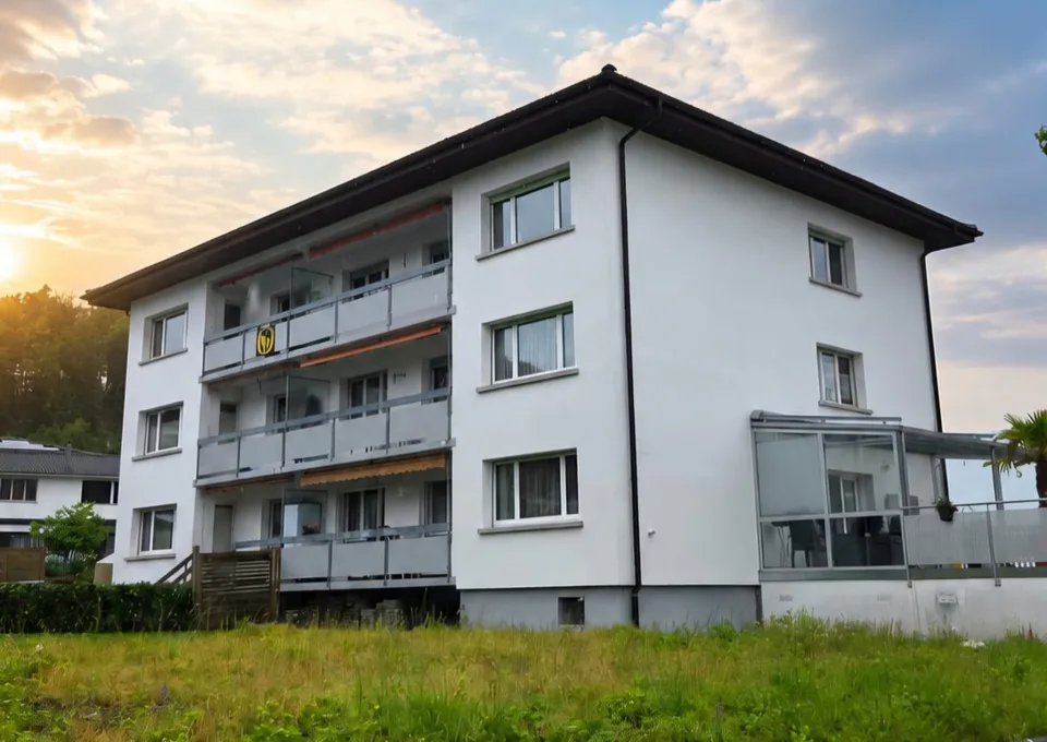 Sonnige 4.5-Zimmerwohnung mit Balkon in Heitenried