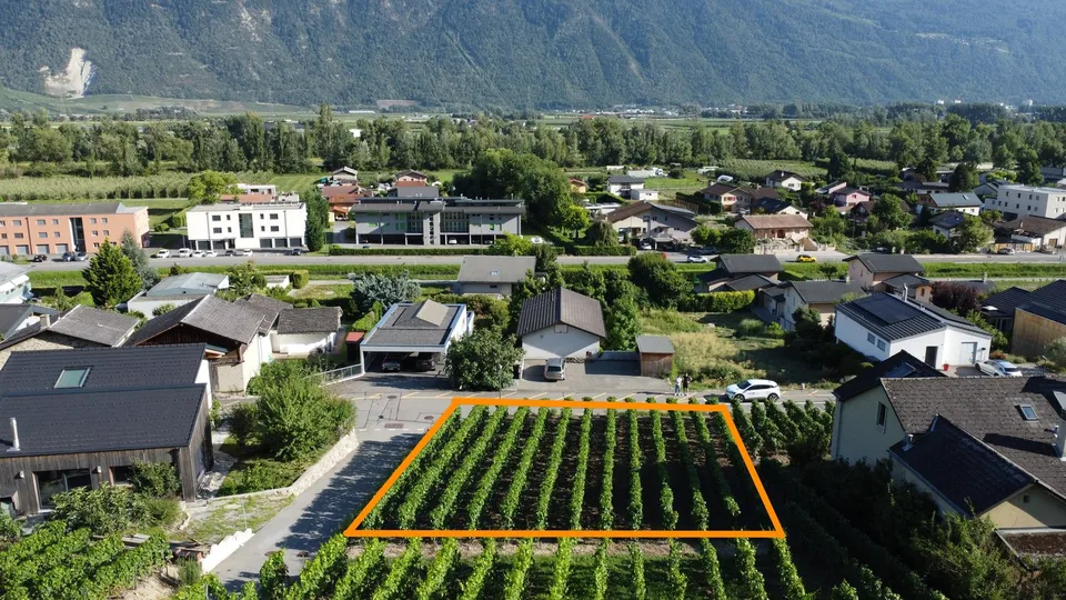 Terrain à bâtir de 532 m² sur le coteau de Fully