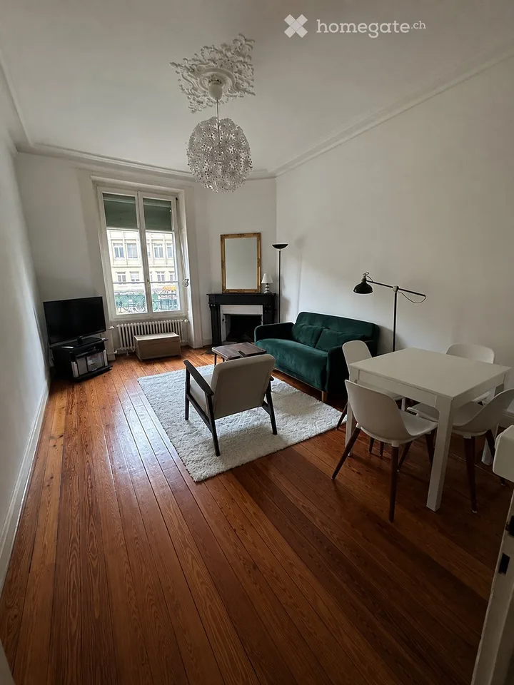 Short medium term rental furnished 60m² apartment in Pâquis