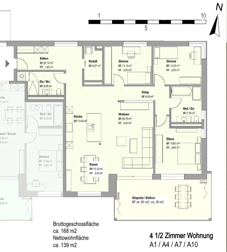 Appartement spacieux et ensoleillé de 4,5 pièces au 2e étage à Mühlau