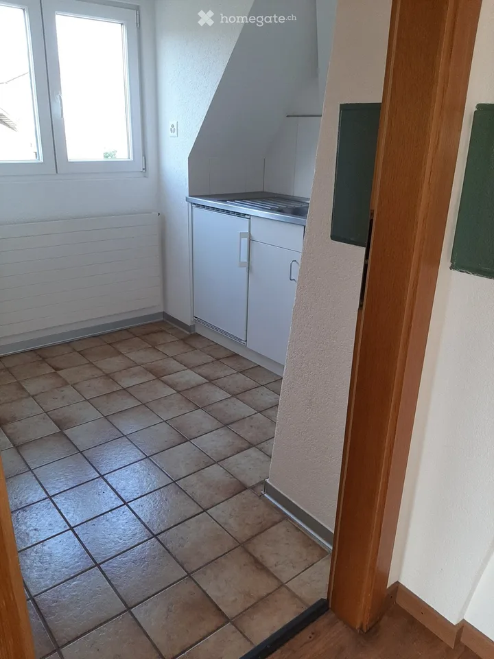 Charmant appartement de 2,5 pièces en mansarde avec grande terrasse
