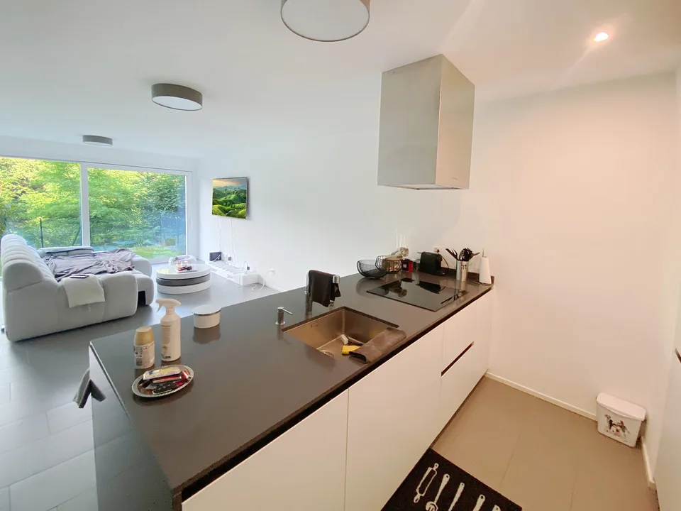 Brand new 2.5-room apartment in nature with private garden and covered terrace.